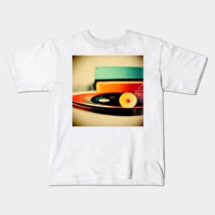 Rock And Roll Vinyl Records On My Turntable Kids T-Shirt